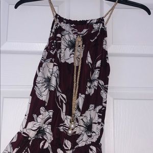 Maroon floral jumper